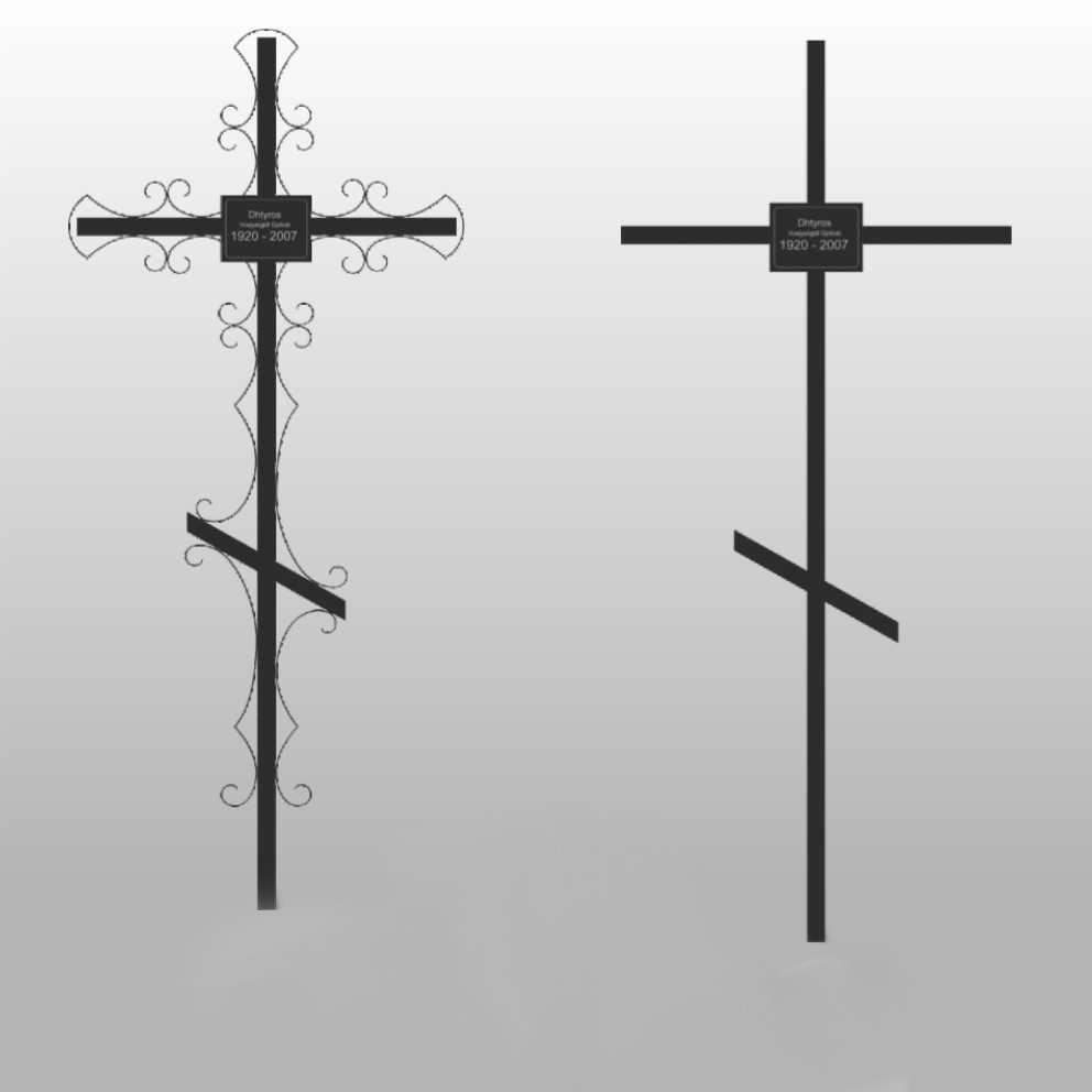 Крест на могилу из металла фото размеры чертежи